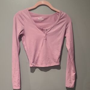 Hollister Women's Light Pink Crop Top